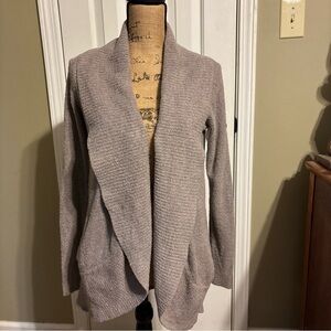 Barefoot dreams cardigan tan size small cozy chic lounge